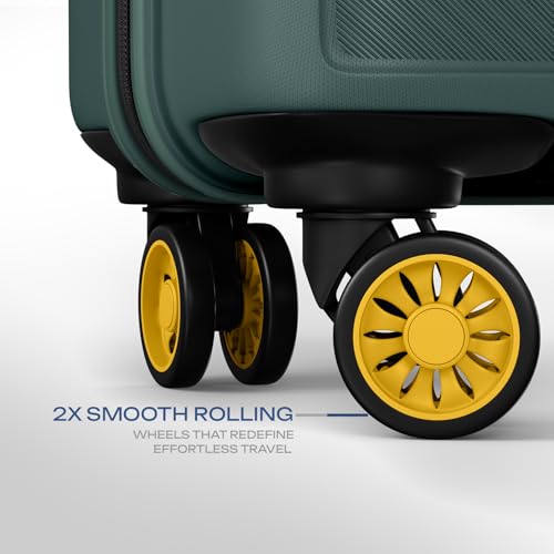 Image of Safari Pentagon Pro 8 Wheels Set of 3 (Cabin + Medium + Large) Trolley Bags, Hard Case Polypropylene, 360º Wheeling Suitcase /Luggage for Travel, Dusk Green