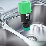 【Aplicación】: El conector de manguera es adecuado para grifos de hasta 34 mm de ancho y de 43 mm de altura, y se suministra con arandela para adaptarse a una variedad de grifos.