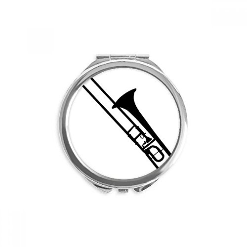 Miroir de maquillage trombone musique classique portable pour retouches durant les concerts