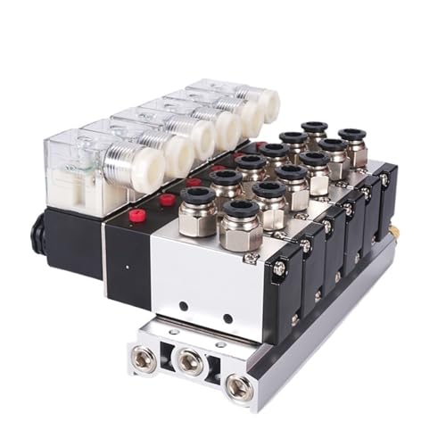 Électrovanne 4V210-08 pneumatique à 4 stations et distributeur DC12V - 7