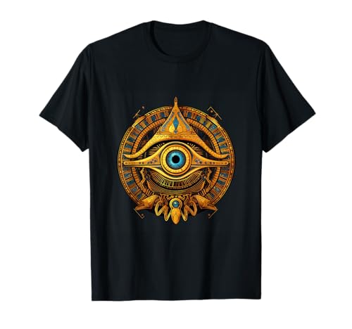 Elite Triángulo Pirámide Tarot El Ojo Illuminati Faraón día Camiseta