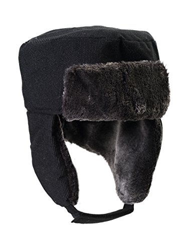 TOP HEADWEAR Winter Trooper Flap Style Hat Cap Black
