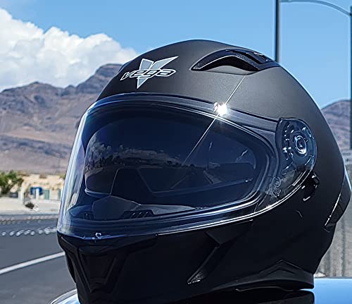 Vega Holeshot Full Face Helmet 53000-055, Matte Black, X-Large #TOP2
