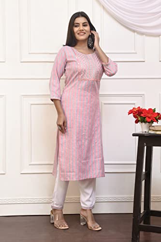 Image of Women Cotton Kurti Pant Set for Women 2552