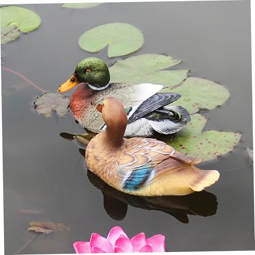 Statue canard mandarin haut de gamme en résine colorée - 4