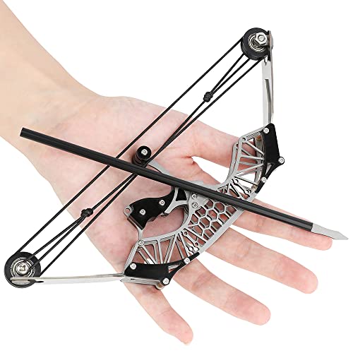 Zshjgjr Mini Bow And Arrow Set, Mini Compound Bow, Small & Compact Toothpick Bow For Shooting Practice Hunting Archery Entertainment Fun (7.9" Compound Bow) #TOP1