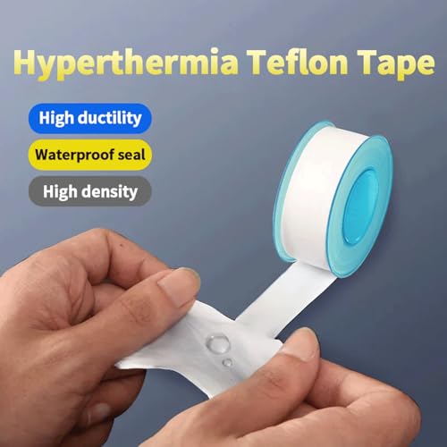 Image of CNCD 12 Rolls 0.78inch(W)x590inch(L) PTFE Tape, Teflon Tape,Industrial Sealant Tape,Plumbing Tape,for Water Pipe Thread Sealing