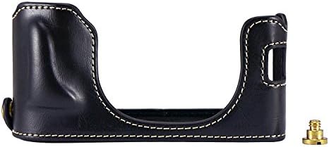 First2savvv XJPT-X100S-D01 Black Leather Half Camera Case Bag Cover base for Fuji Fujifilm X100 X100S X100M X100T