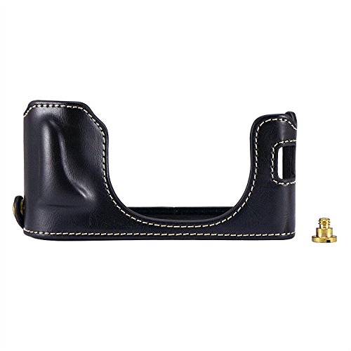 First2Savvv Xjpt-X100S-D01 Black Leather Half Camera Case Bag Cover Base For Fuji Fujifilm X100 X100S X100M X100T #TOP2