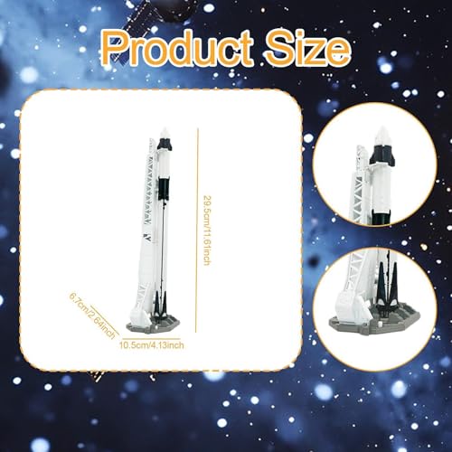 Menolana 1/200 Space Rocket Model Spacecraft Toy Desktop Decor Teaching Aid Collection Ornament Flying Model Rocket for Kids Men Women