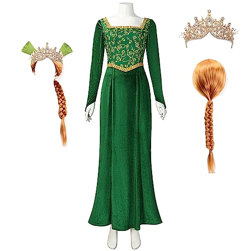 Disfraz Princesa Adulto Clásico Verde Manga Larga miniatura 1