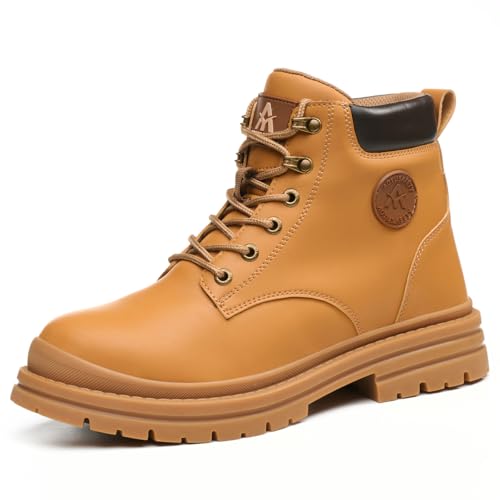 Image of Work Boots for Men,Lightweight Breathable High Top Steel Toe Boots,Unbreakable Steel Toe Shoes,Non Slip Safety Work Shoes.