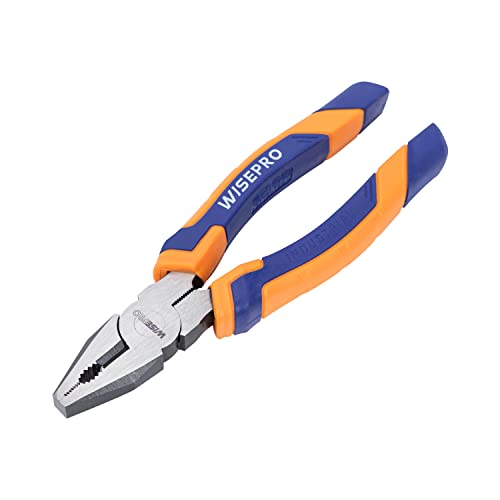 Wisepro 6"/ 7"/ 8" Combination Pliers Lineman Pliers Multifunctional Tools With Side Cutter (60Crv Chrome Vanadium Steel) #TOP12