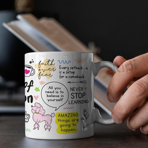 Image of Daily Affirmation & Motivation Mug Ceramic White Coffee Mug Collection, Gift for Positivity & Encouragement, 330ml, Microwave Safe, Set of 1 (The Mug of Motivation)