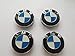 AutoPartsBestBuy Set of 4 BMW Wheel Center Caps Hub Caps 68mm Standard Fit for All Models with Stock BMW Wheels Blue & White Color