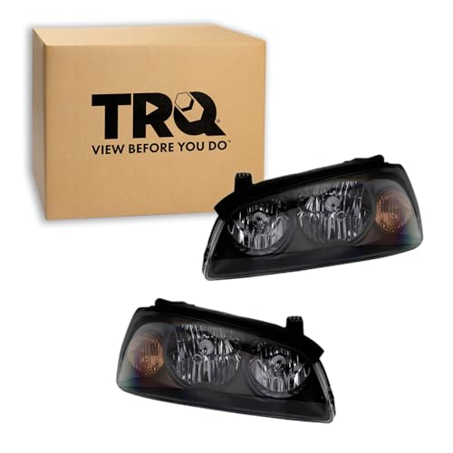 Image of TRQ Headlight Assembly Set HY2502130 HY2503130 Compatible with 2004-2006 Hyundai Elantra