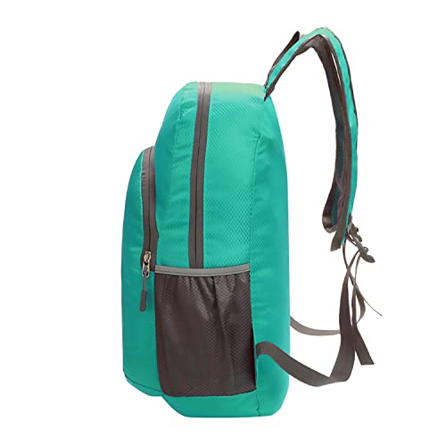 Mountop Outdoor Lightweight Foldable Water Resistant Backpack For Travel Hiking Riding - Teal #TOP3