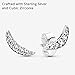 Pandora Jewelry Sparkling Crescent Moon Cubic Zirconia Earrings in Sterling Silver