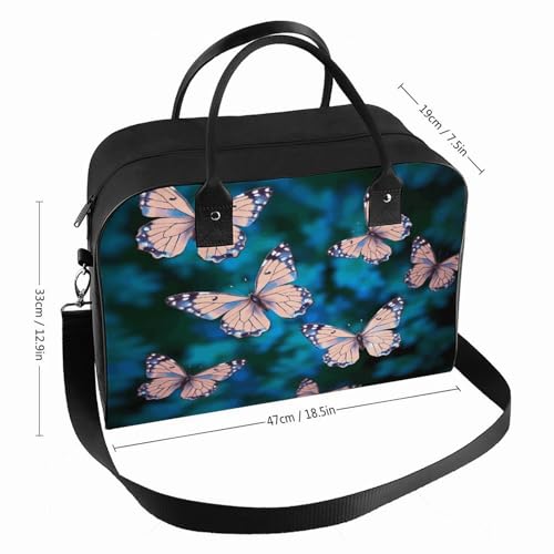 Bolso bandolera de nylon con mariposas, gran capacidad miniatura 2