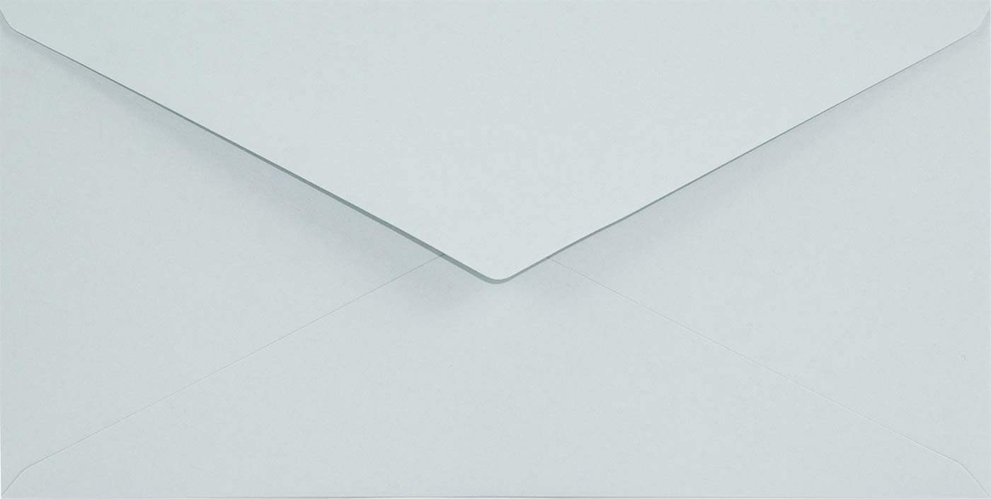 Netuno 500 Long Grey envelopes DL 110 x 220 mm 4.33 x 8.66 in 120gsm Keaykolour Grey Fog Elegant Invitation Envelope Colourful Recycled envelopes for Letters Flyers Business Cards Weddings