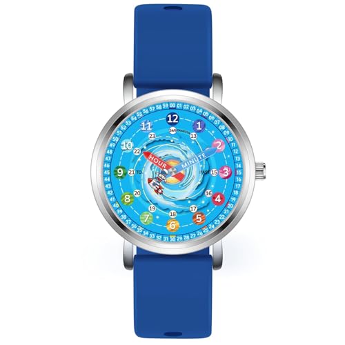 Kids Watch - Analog Watches for Kid - Astronaut for Boys Girls Ages 7-10, 8-12, Learning Time Teaching Tool