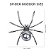 Parts Express Victorian Style Mother of Pearl Body and Micro Pave Spider Brooches Pins Silver Tone Goth Accessories Pins for Backpacks Aesthetic Brooch (black)