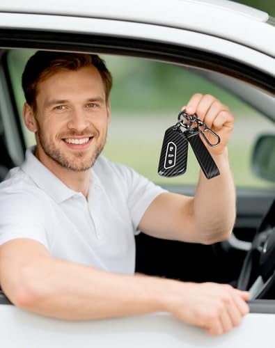 Autoschlüssel Hülle kompatibel mit VW Golf 8, Auto Schlüsselhülle 3-Tasten Auto Schlüssel Cover für VW ID3 ID4 E-Golf ab 12/2019 GTI GTE Clubsport, Schlüssel Hülle für Seat Leon MK 4 +Schlüsselanhänge