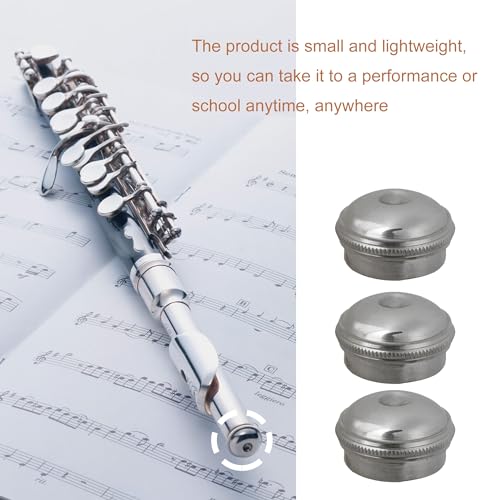 Bstinay Portable Flute Head Crown Headjoint Screw Cap Instrument 18.5 x 11mm Pack of 5
