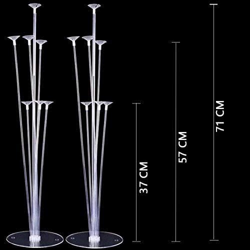 4PCS 70cm Dining Table Balloon Stand Display Set, Transparent Balloon Sticks, Desktop Balloon Stand Decoration for Birthday Party Wedding Celebration