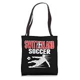 Switzerland Soccer Lovers Jersey Swiss Flag Football Players Tote Bag