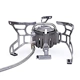 iBasingo 3500W Camping Gas Herd Faltbarer Hochleistungs Ofen Leichter Brenner Outdoor Kochset Tragbarer Campingkocher Mini Gas Stove Backpacking Herd Kochgeschirr für Gartenwanderungen BV1007