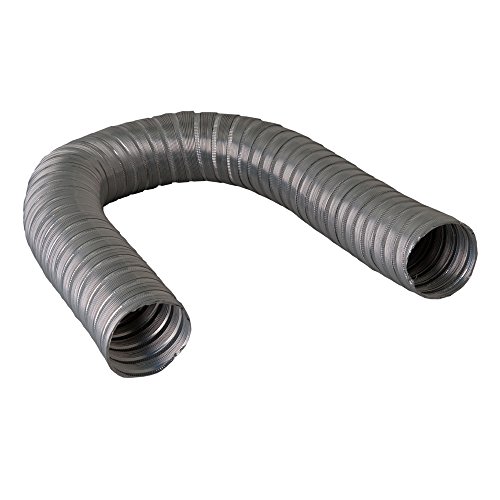 Tube Linéaire Aluminium émaillé Blanc 100 Cm - Diamètre 60 Mm, Résistance Thermique Jusqu'à 200°C, Pour Canalisation D'air