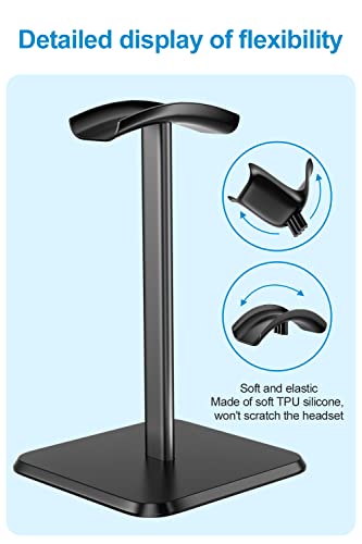 Newaner Headset Halterung, Abnehmbare Kopfhörer mit TPU Rutschfestem Silikon für Alle Kopfhörergrößen, Ständer für Over Ear und Gaming, Geeignet für Tisch, Vitrine