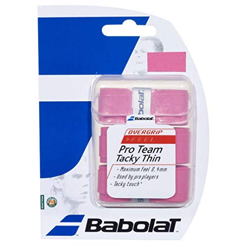 Babolat Unisex's Pro Team Tacky Overgrip (Pack of 3) -Pink, One Size, OneSize