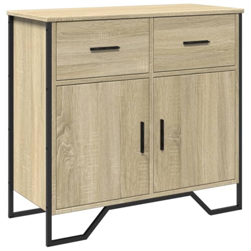 vidaXL Aparador de Madera de ingeniería Roble Sonoma 79,5x35,5x74,5 cm, Armario, Armario de Almacenamiento, Armario Auxiliar, Armario aparador