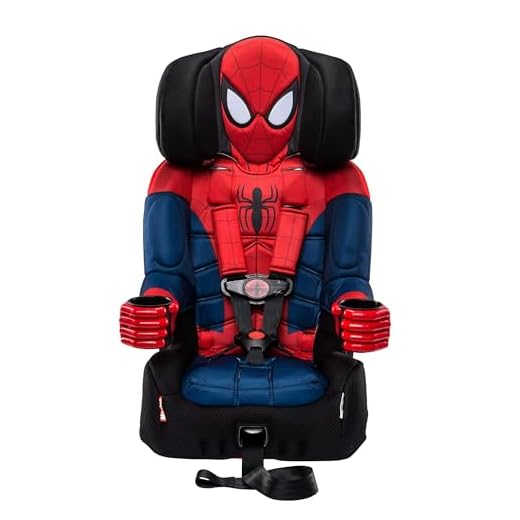 KidsEmbrace 2-in-1 Car Seat | Forward-Facing Harness (26.5–65 lbs) & Booster Mode (40–100 lbs) | Latch | Premium Fit with Multi-Position Headrest, Harness & Recline - Marvel Spider-Man