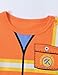 COSLAND Todder Boys Construction Worker Costume Halloween Outfit, Orange, 2T