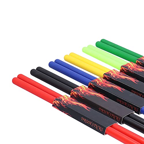 Set de 5A Baquetas de Nylon, Ligero Agarre Antideslizante, 6 Pares para Baterías Electrónicas miniatura 3