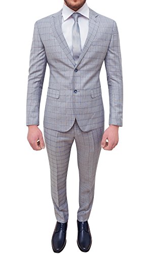 Costume homme gris tenue de bureau confortable taille 54 ajustement parfait