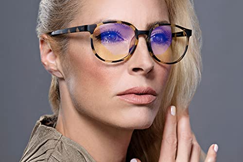 Blue Light Blocking Computer Reading Glasses Prospek Artist (+1.50 Magnification) For Women, Anti Glare Glasses, Protection From Monitor Screen, Blue Blocker Glasses, High Optical Quality Clear Lenses #TOP3