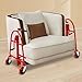 Undercat Manual Furniture Move Tool, Set of 2 Equipment Mover Crate Mover, Heavy Duty Moving Dolly, 1300lbs Load Capacity Machinery Mover, Red