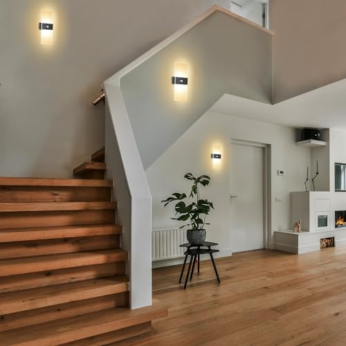 Image of LED Wall Sconces | Wall Lights with 2000mAh Battery Operated,Rechargeable,Sensing Mode and Constant Light Mode,Acrylic Wall Sconce,Warm White,3000K,Cordless Wall Light (1Pcs), (CW2R)