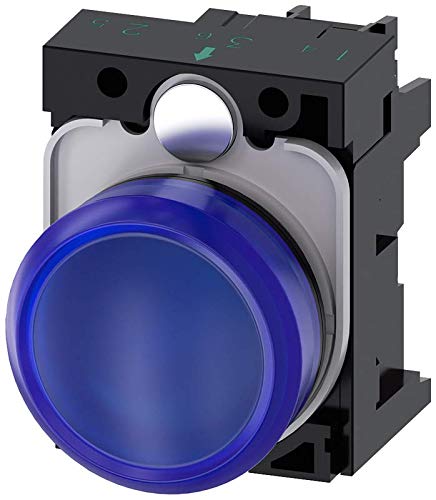 Voyant lumineux plastique Siemens bleu 22 mm anti-poussière IP66