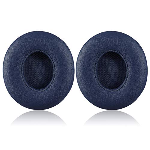 beats solo 2 blue - Solo 2/3 Wireless Earpads - JECOBB Replacement Ear Cushion Pads with Protein Leather and Memory Foam for Beats Solo 2.0/3.0 Wireless On Ear Headphones ONLY (Navy Blue)