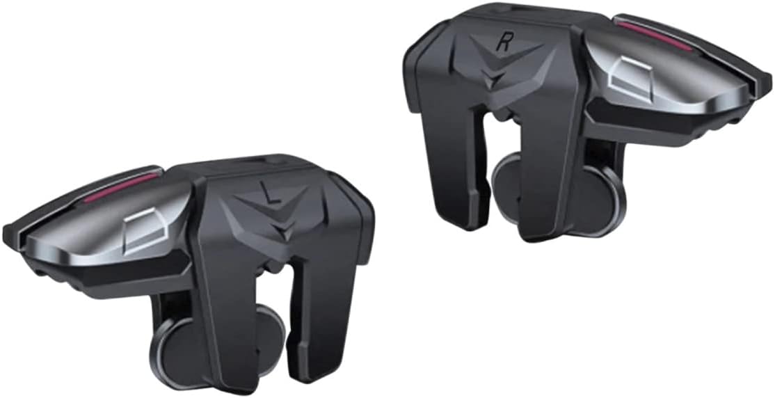 Sarafox F6 Cell Phone Triggers with 4 Buttons L1R1 L2 R2 + Gamer Thimbles for Shooting Games Like PUBG, Free Fire, Fortnite and More