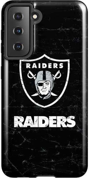 Skinit Pro Phone Case Compatible with Galaxy S21 5G - Officially Licensed NFL Las Vegas Raiders Large Logo Design