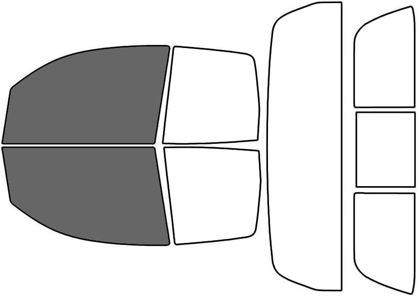 Rvinyl Window Tint Kit Compatible with Toyota Tundra 2007-2021 2 Door Double Cab - Black 35% - Single Ply No Bubble Film - Do it Yourself Vehicle Front Precut Kit