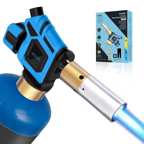 Propane Torch Head,Mapp Gas Torch with Self Ignition,Trigger Start Nozzle Torch,Handy Cyclone Propane Torch Head for Glass Beads,Welding,Soldering,Brazing,Cooking