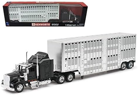 [ニューレイ]New Ray 1/43 D/C Kenworth W900 Pot Belly Livestock Trailer 15243 [並行輸入品]