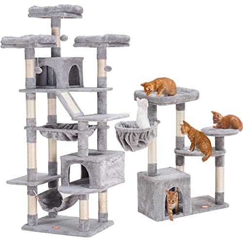 Heybly Cat Tree 73 Inches Xxl Large Cat Tower For Indoor Cats,Multi-Level Cat Furniture Condo For Large Cats With Padded Plush Perch, Cozy Basket And Scratching Posts #TOP17